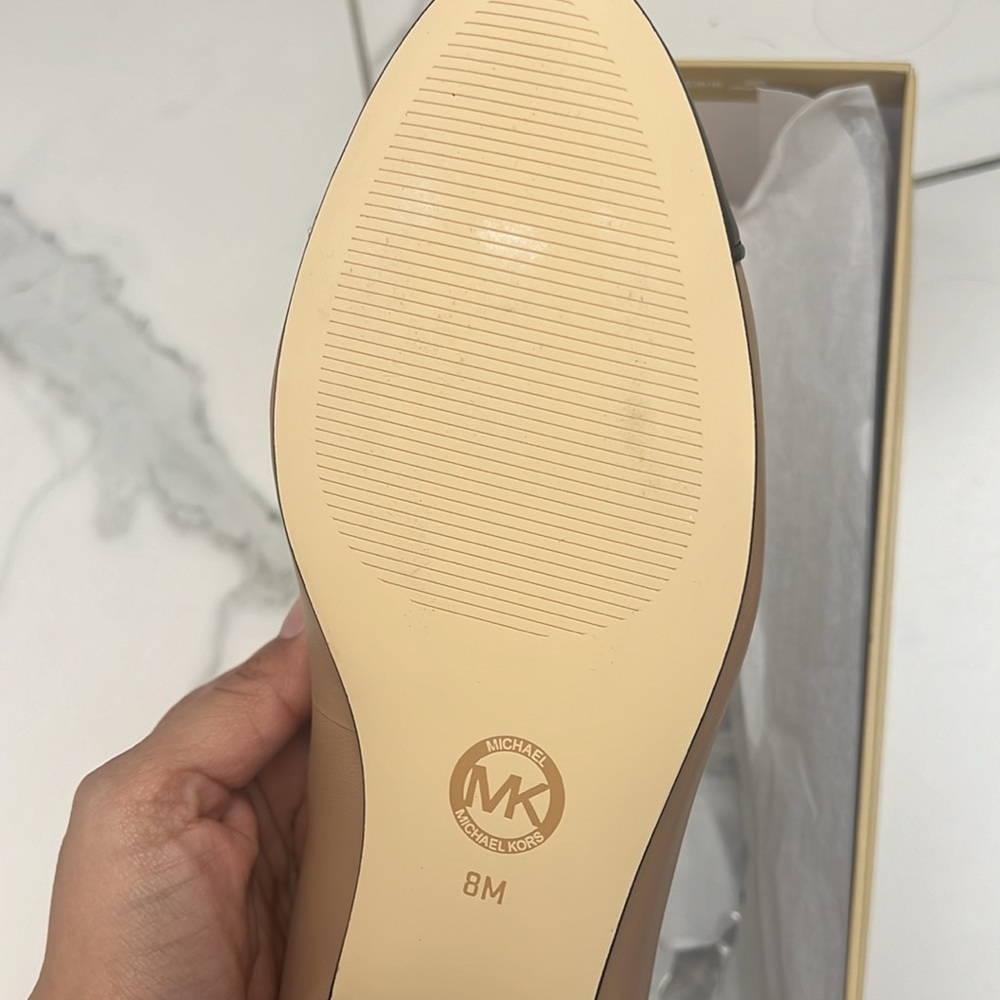 Michael Kors Flats leather beige and black - Picture 11 of 13